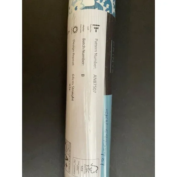 Anthropologie Joy De Vie Blue Toile Wallpaper NEW Roll - Picture 10 of 11